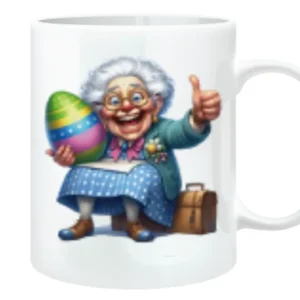 Granny with Easter Suitcase mug