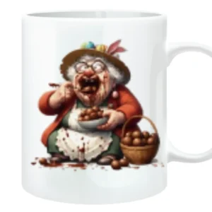 Granny Eating Chocolate Eggs