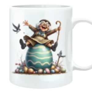 Granny on Giant Easter Egg Mug
