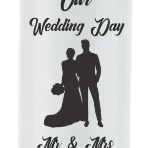 Personalised Wedding Candle – Silhouette Style 4